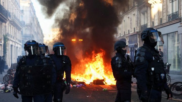 Several French cities impose curfews after weekend of chaos and protests spreading to parts of Europe