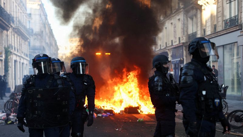 Several French cities impose curfews after weekend of chaos and protests spreading to parts of Europe