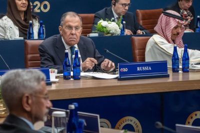 G20 photo scrapped amid tensions over Russian foreign minister’s presence