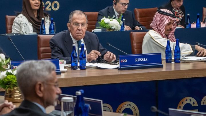 G20 photo scrapped amid tensions over Russian foreign minister’s presence