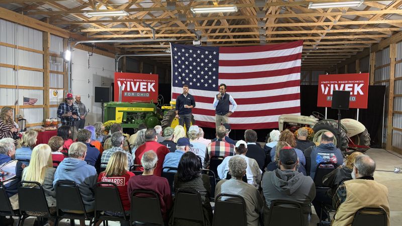Vivek Ramaswamy gets a political education in a grueling Ohio governor’s race