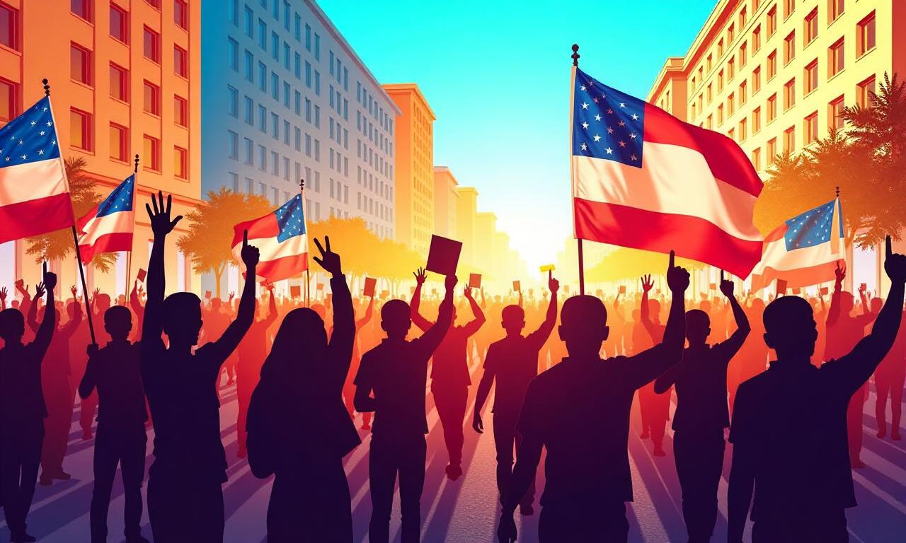 Protesters across the US demonstrate against strikes on Iran