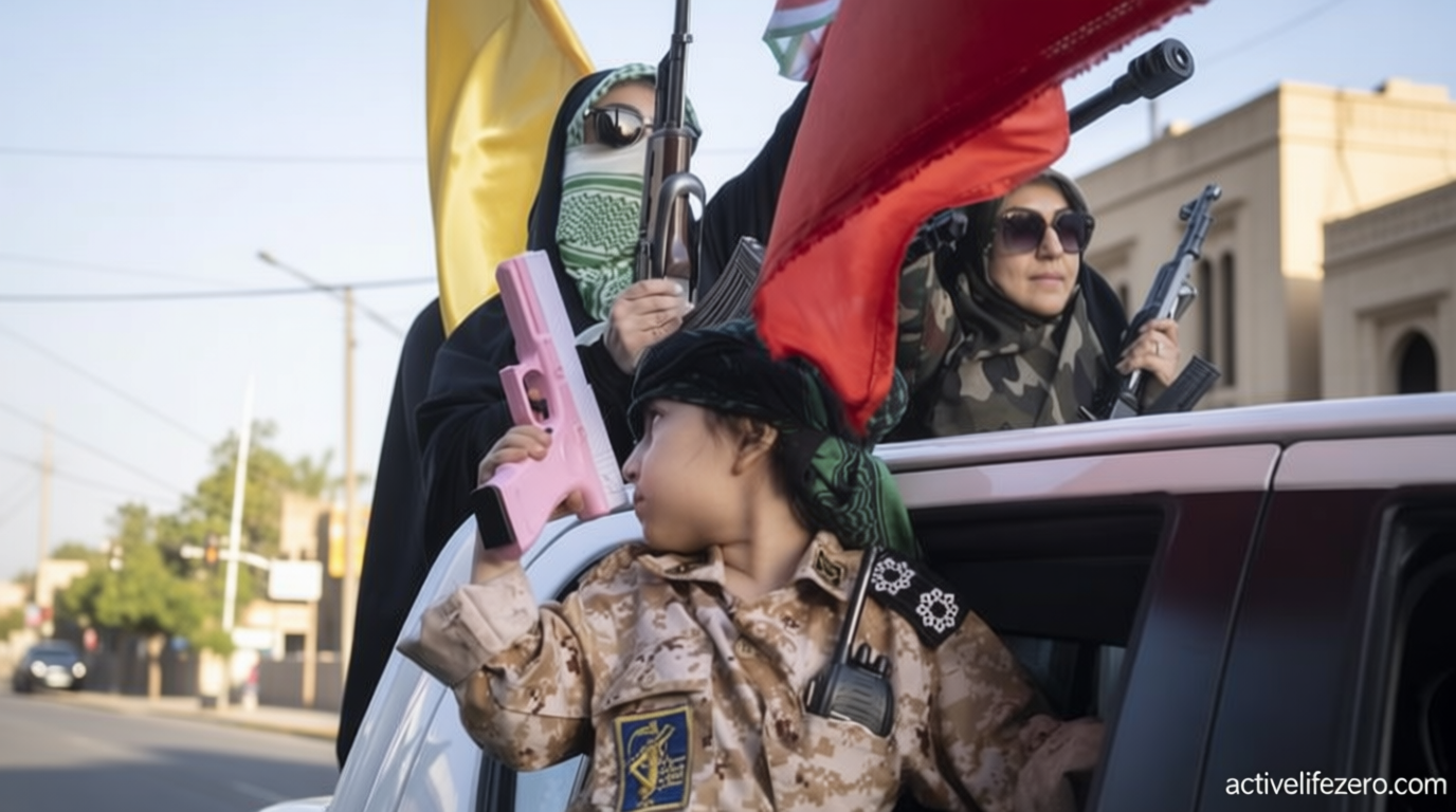 Guns on the television and in Iran’s streets as Trump renews war threats