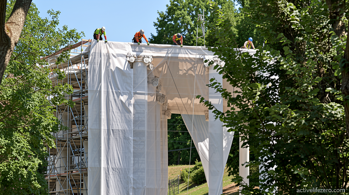 Trump turns to White House columns for next construction project
