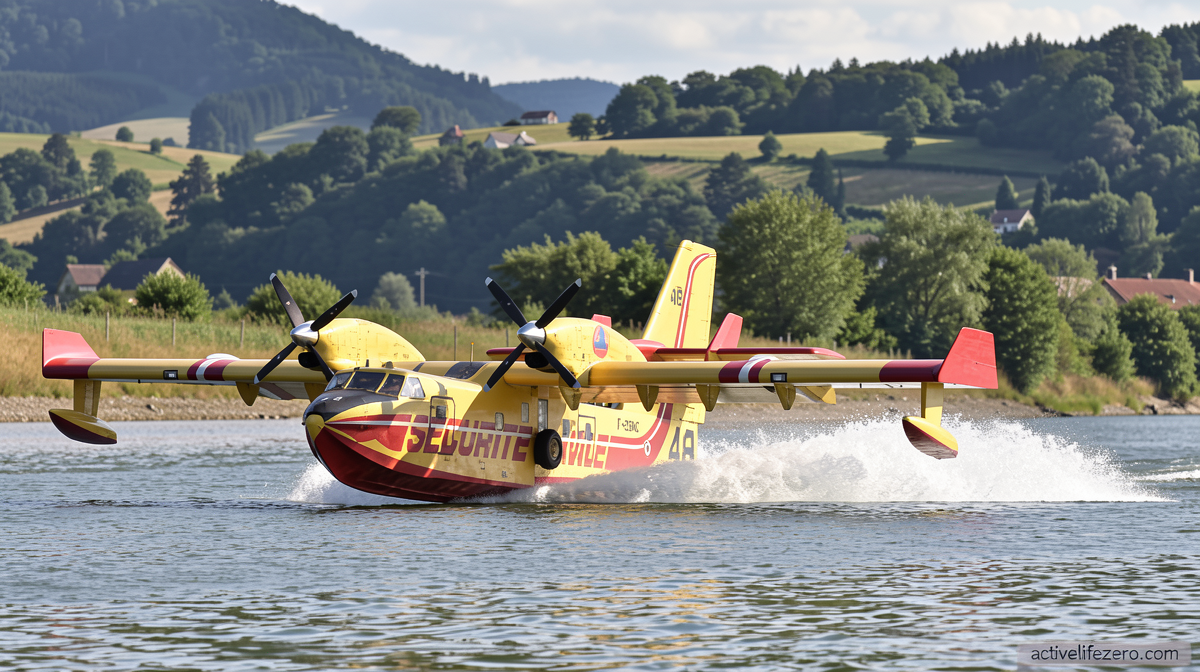 Planes scoop up water from River Seine in effort to battle wildfire near Paris