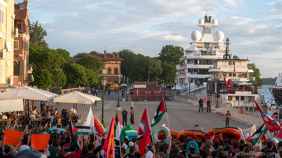 Venice protesters clash with police as Trump envoy’s mega yacht crashes their party