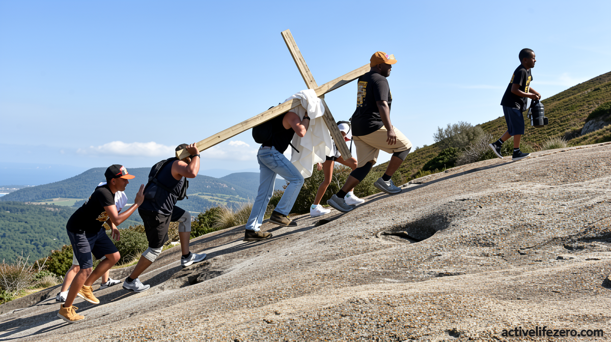 What happened when a White man carrying a large wooden cross met a Black man at the nation’s largest Confederate monument