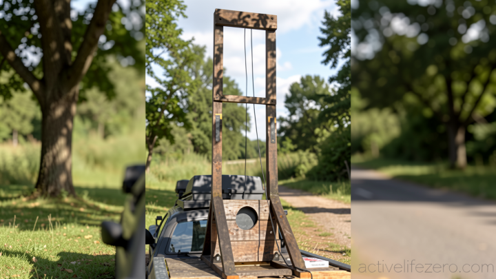 Man arrested near US Capitol after driving from California with a guillotine in his truckbed