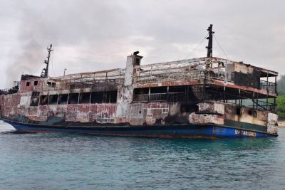 Five dead and more than 80 missing in Philippine ferry fire