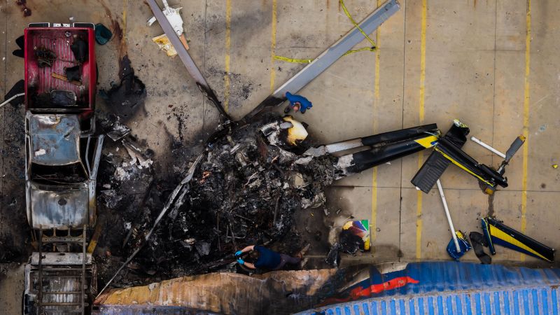 An SUV slammed into a city bus, then the news helicopters took flight. How one tragedy led to another