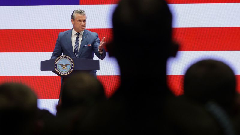 Hegseth announces new autonomous weapons command while repeating attacks on “woke” culture during speech to troops